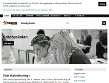 Tablet Screenshot of granbyskolan.uppsala.se