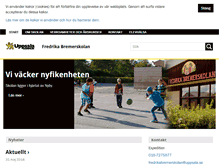 Tablet Screenshot of fredrika-bremerskolan.uppsala.se